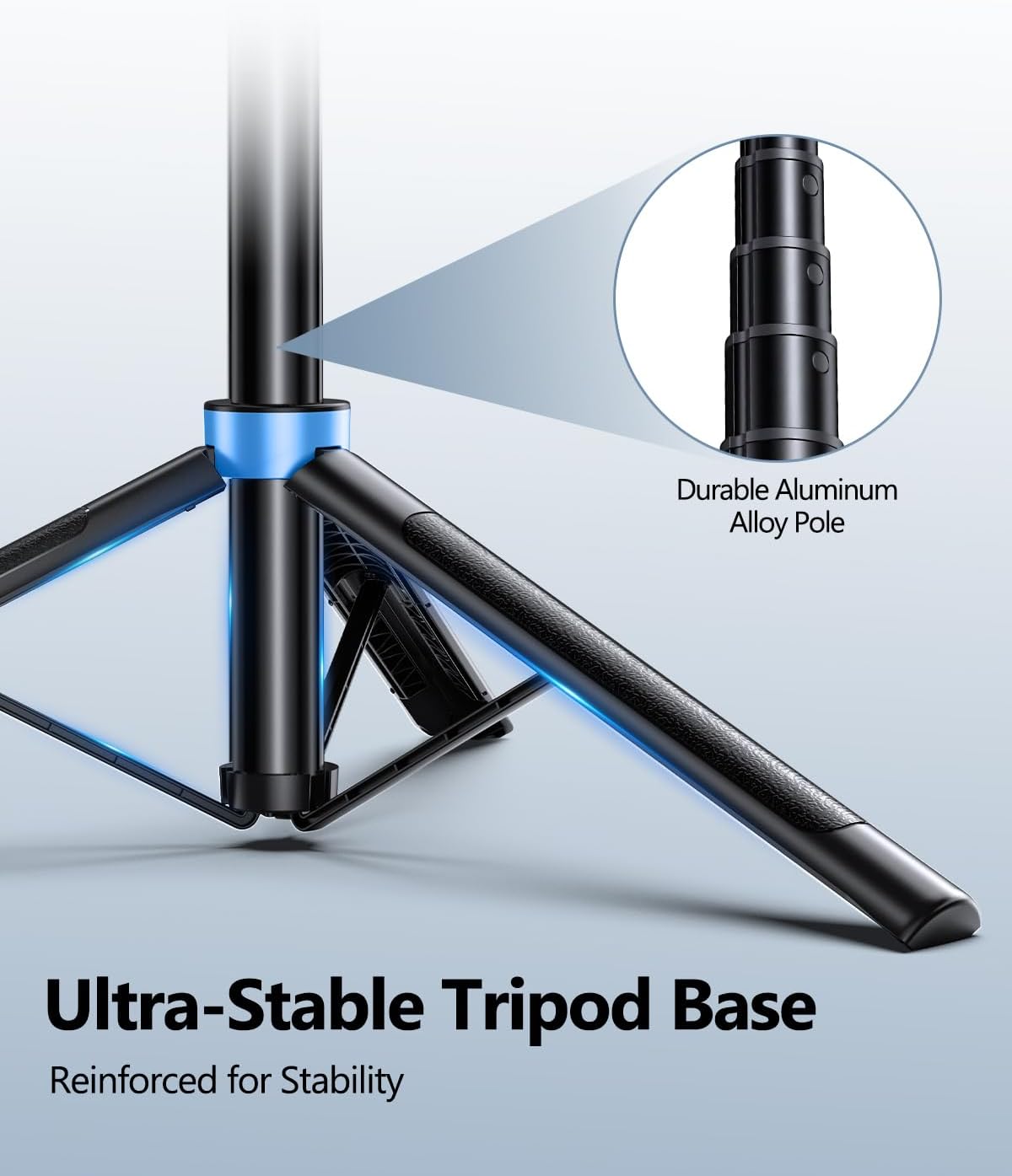 70'' Auto Face Tracking Tripod 360° Rotation with Stand, Phone Tripod with Fill Light, Selfie Stick & Phone Stand for