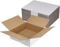 12x12x4 Large Thin White Shipping Boxes Set of 25
