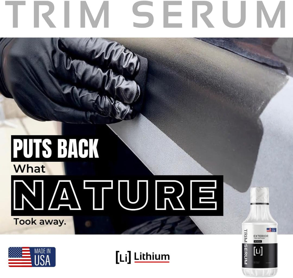 Trim Serum- Plastic Restorer for Cars- Restores Even the Most Damaged Plastic, Rubber, and Vinyl - Black Trim
