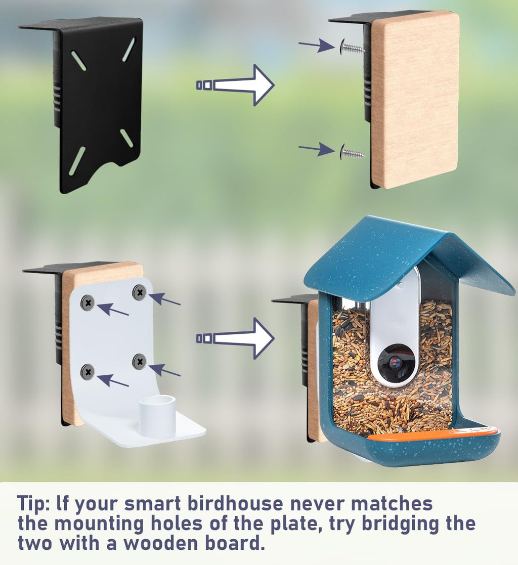 75 Inch Smart Bird Feeder Pole with 5-Prong Base, Adjustable Bird House Pole Mount Kit for Outdoors, Heavy Duty