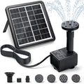 2.5W Solar Water Pump Kit Protective Shell Solar Panel Solar Fountain Pump 5 Nozzles for Outdoor Water Features Bird