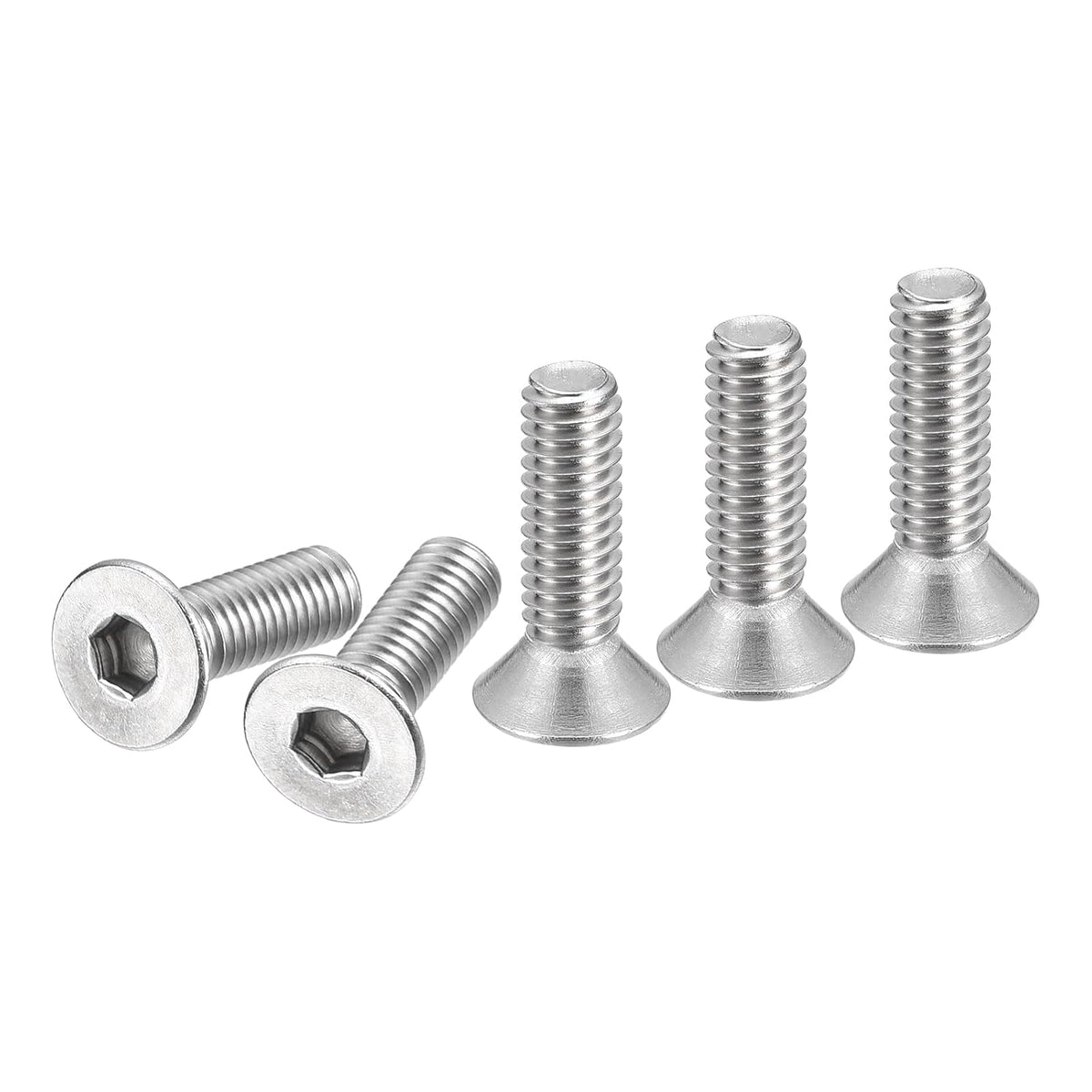 DTGN #10-32x5/8 Flat Head Socket Cap Screws 50Pack 304 SS Full Thread