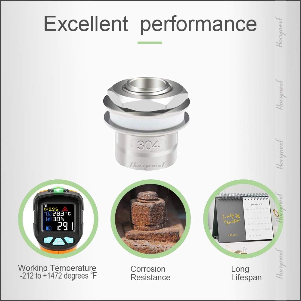 1/2 NPT 304 Stainless Steel Weldless Bulkhead Fitting