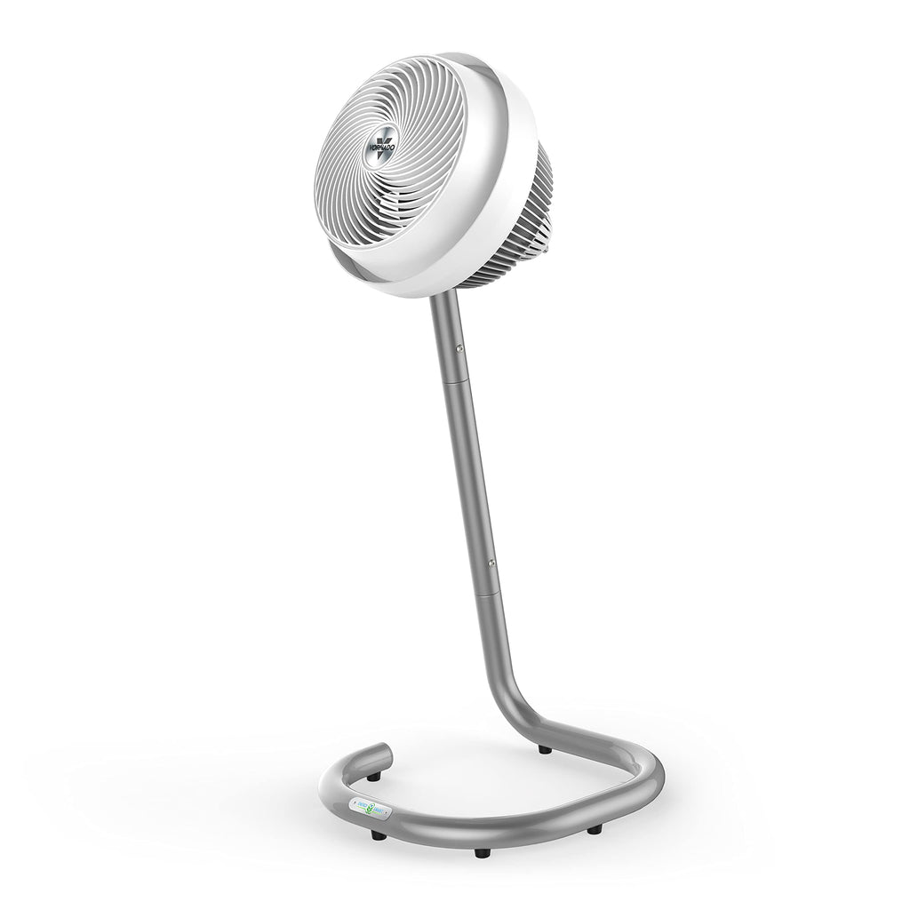 693DC Energy Smart Mid-Size Air Circulator Fan with Variable Speed Control and Adjustable Height, White