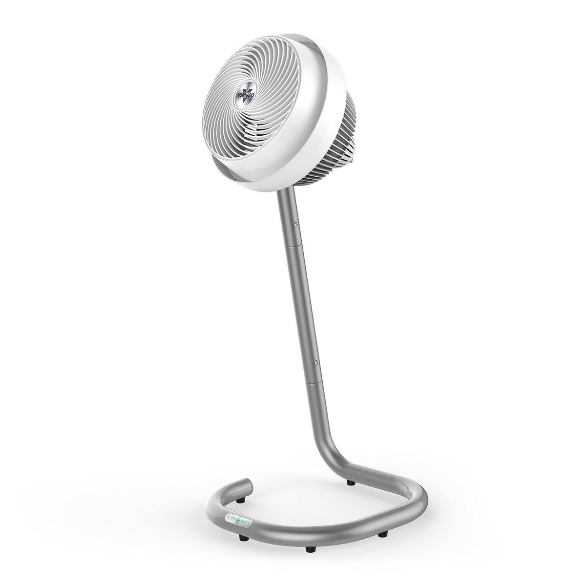 693DC Energy Smart Mid-Size Air Circulator Fan with Variable Speed Control and Adjustable Height, White