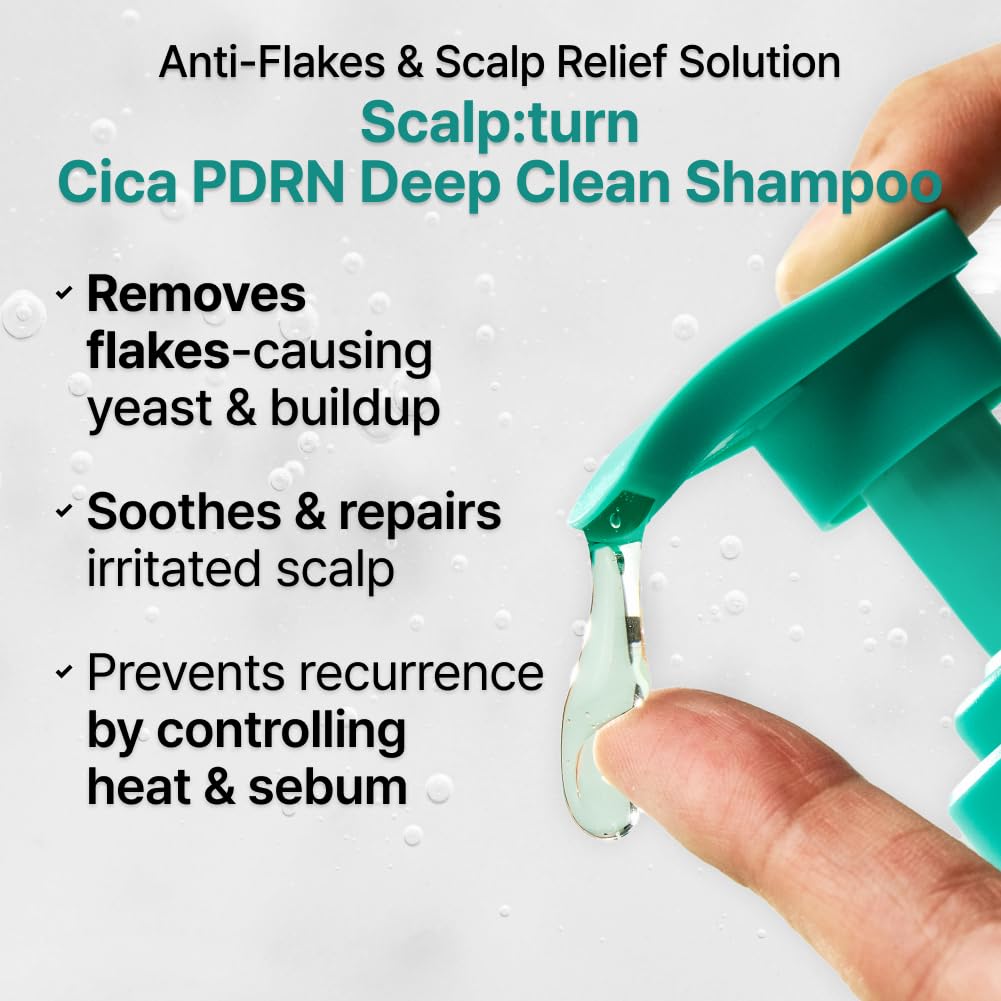 SCALPTURN Cica PDRN Deep Clean Shampoo, 16.90 fl oz