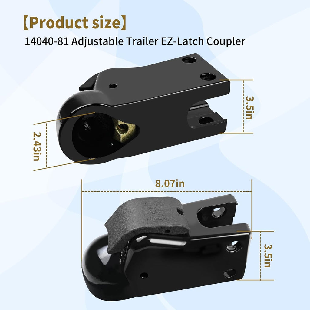 2-5/16" Ball EZ Latch Trailer Coupler Fit Demco 14040-81