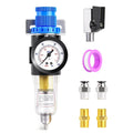 TAILONZ 1/4"NPT Pneumatic Pressure Regulator AFR2000 with Gauge,Blue