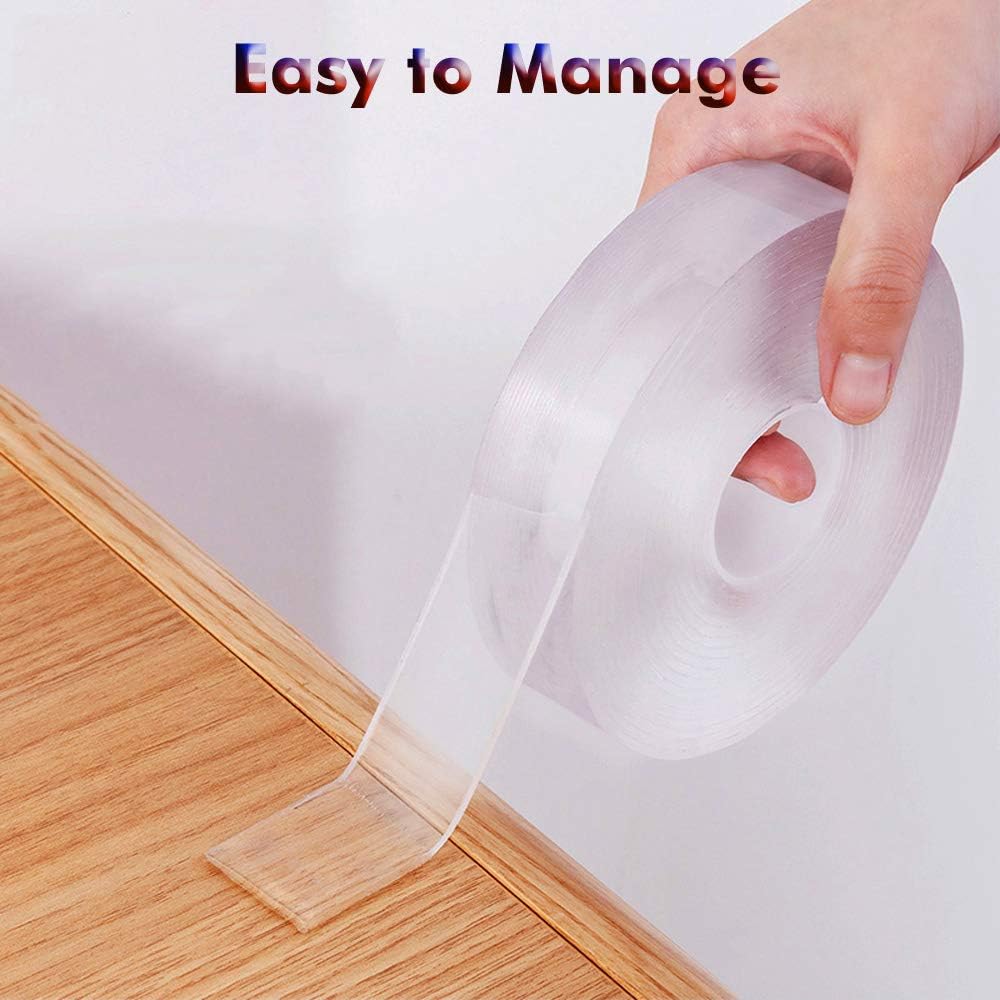 Double Sided Clear Nano Tape, 1.18 Inch x 16.5 Feet, 1 Pack