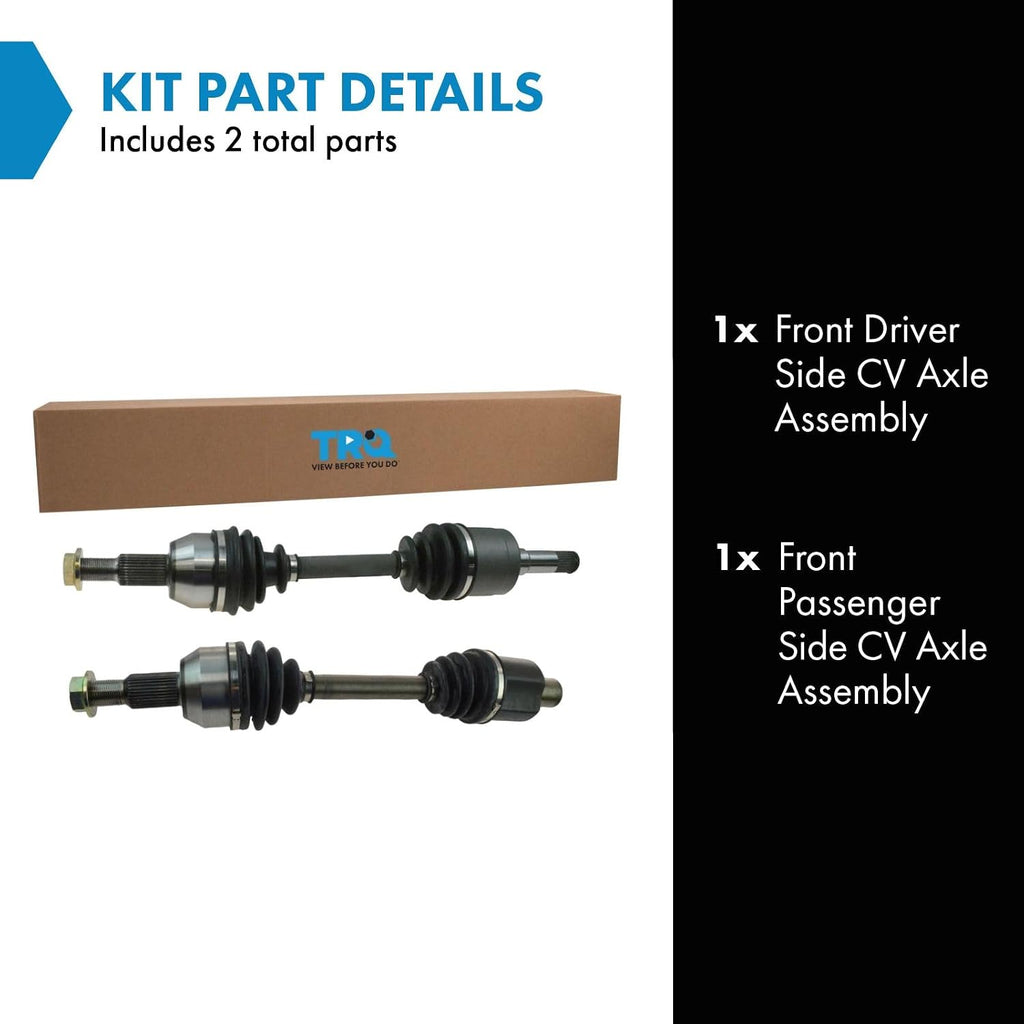 TRQ Front Driver and Passenger Side CV Axle Shaft Assembly
