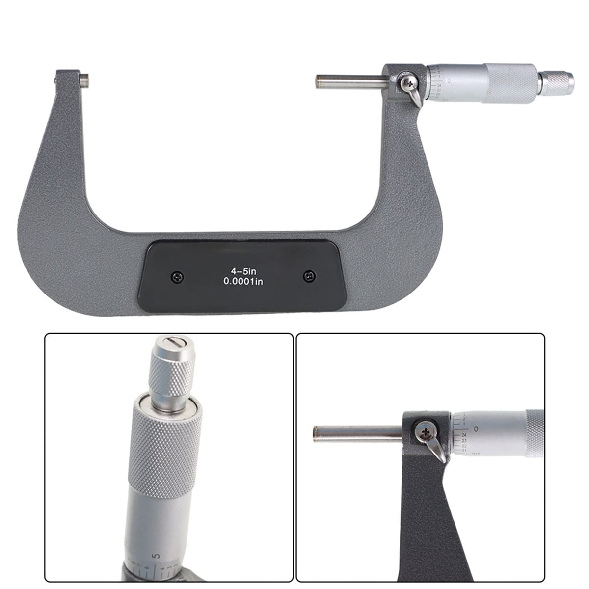marddpair Micrometer 4-5 Inch 0.0001 Inch Precision Outside Micrometer