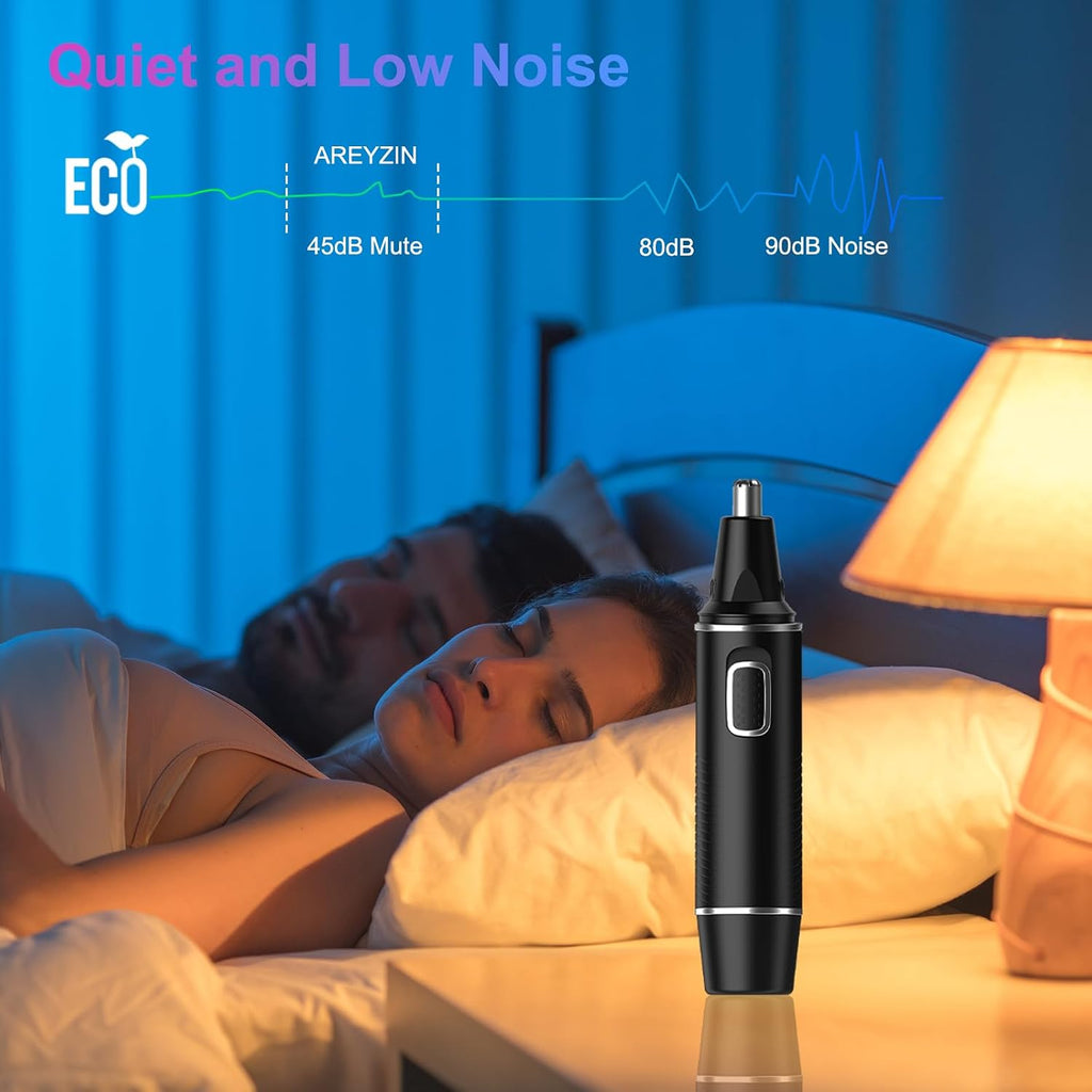 Nose Hair Trimmer for Men,Rechargeable Ear and Nose Trimmer,2026 Professional 2 in 1 Painless Eyebrow & Facial Hair
