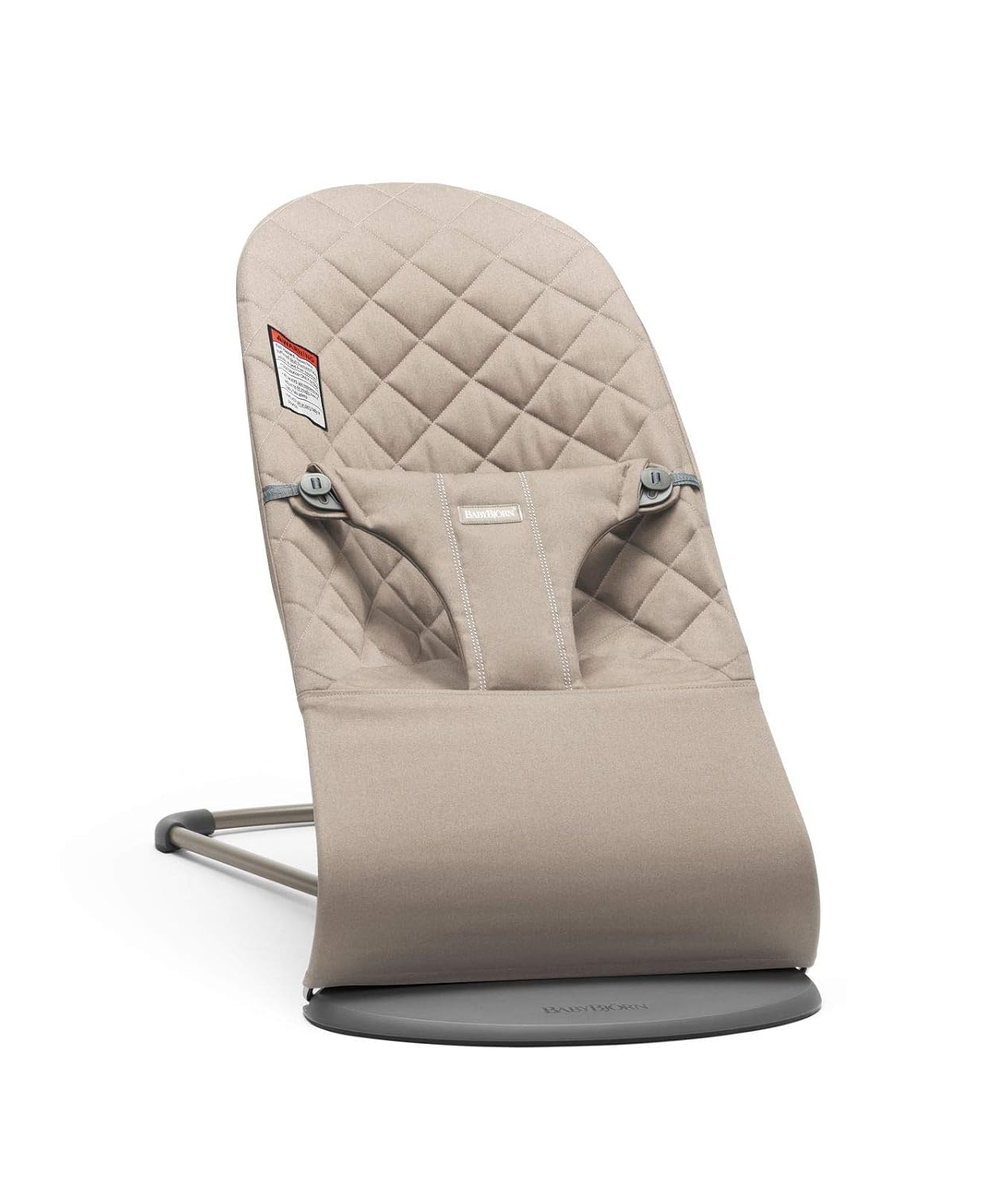 Bouncer Bliss, Sand Gray, Woven, Classic Quilt | 2-in-1 Adjustable Baby Bouncer Seat and Toddler Chair, Newborn to