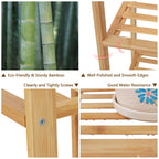 Bamboo Garment Rack with 6 Tier Storage Shelves & Hanging Rod