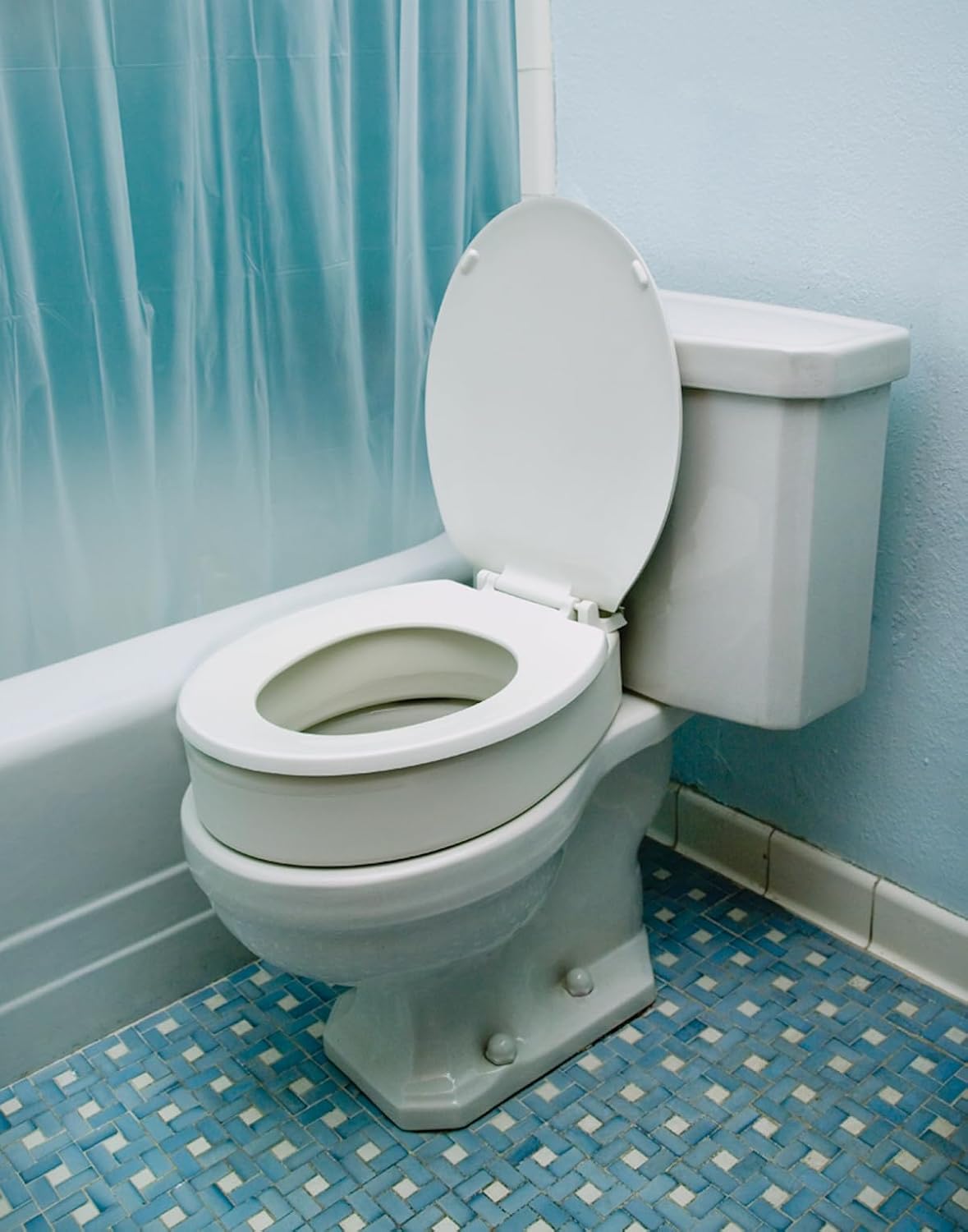 Toilet Seat Riser for Elongated Bowl with 3.5" Rise - 19 x 14 x 3.5 Inch, Elevating and Raising Toilet Seat for