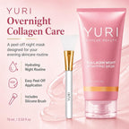 YURI Collagen Night Wrapping Mask, Overnight Peel-Off Face Mask, 2.53 fl.oz