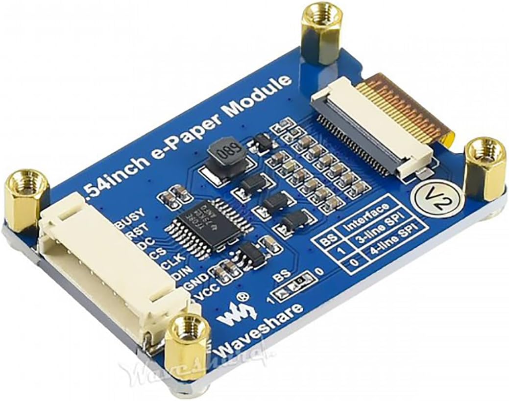 1.54 Inch E-Ink Display Module 200x200 SPI Interface e-Paper Screen Compatible with Raspberry Pi Arduino, Ultra Low Power Electronic Paper for Shelf Labels DIY Projects