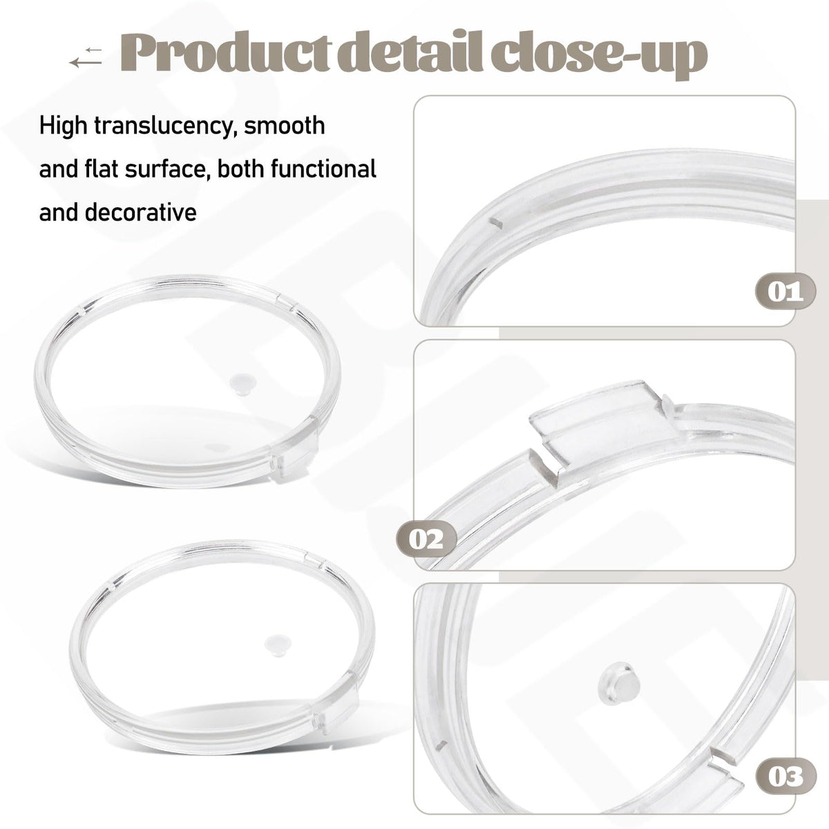 BIBIJIE 2 Pack 49100 80 mm Replacement Crystal Gauge Lens