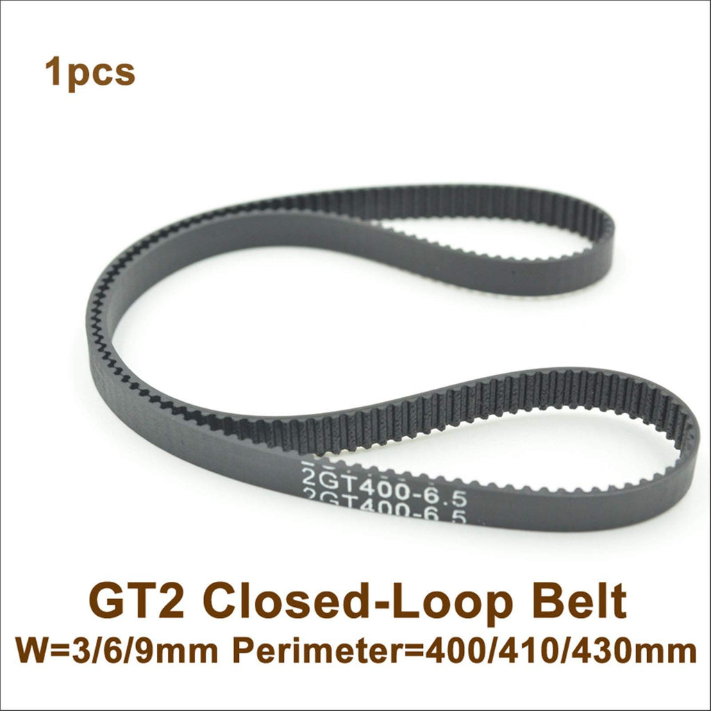 Xuulan Xianglaa-Timing Belt GT2 Timing Belt, W=6/9mm, Perimeter=400/410/430mm, 2GT Closed-Loop Synchronous Belt, 400-2GT 430-2GT Precise Size (Length : Perimeter 400mm, Width : Width 9mm)