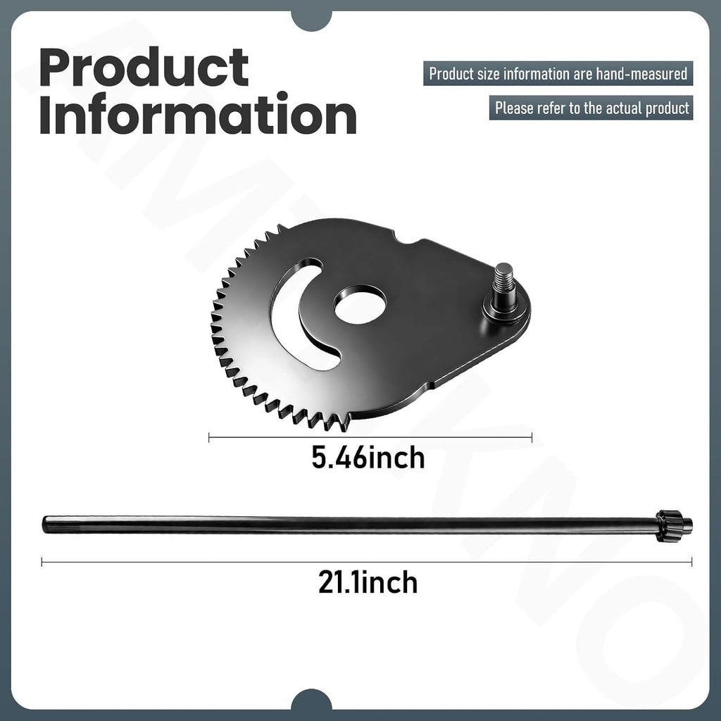 938-05078 Steering Shaft 5/8 And 617-04094 Sector Gear Kit for MTD Troy Bilt With 948-0389 710-1309 Steering Rod Cap