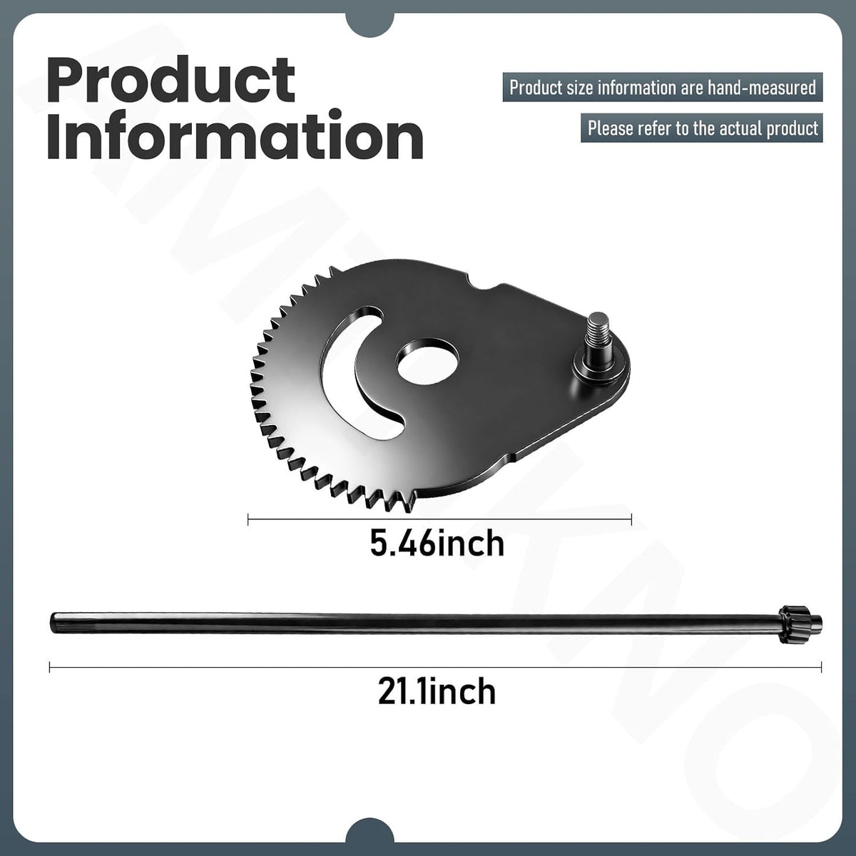 938-05078 Steering Shaft 5/8 And 617-04094 Sector Gear Kit for MTD Troy Bilt With 948-0389 710-1309 Steering Rod Cap