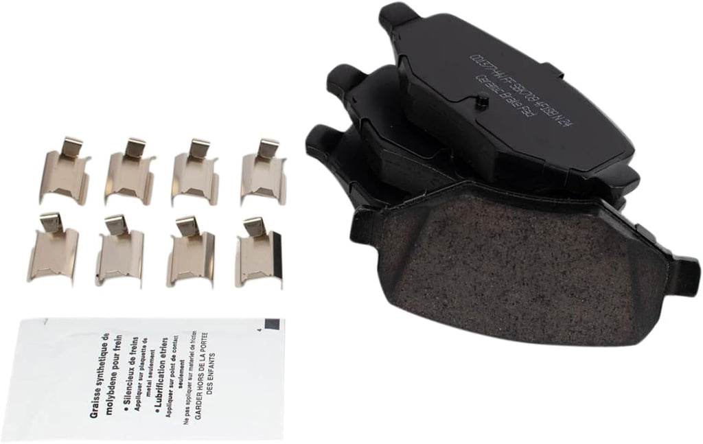 Rear Ceramic Brake Pad and Rotor Set Compatible with 15-19 Ford Explorer Base with Standard Duty Brakes, 12-19 Ford