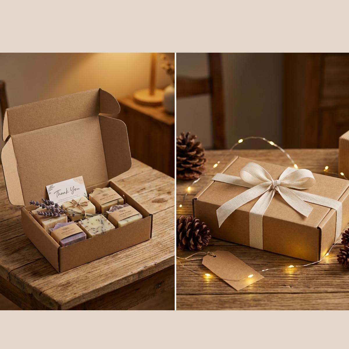 100 Pack 5.91X3.94X1.57 Inches Shipping Boxes Brown, Corrugated Cardboard Box for Shipping Small Business, Gift
