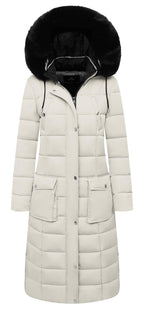 Women's Waterproof Long Winter Down Coats Warm Puffer Jacket Parka