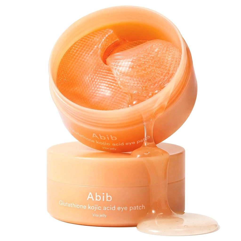 Glutathione Kojic Acid Eye Patches for Radiance Dark Circles & Dark Spots, with Tone-up Jelly, 60 Count, Korean Skin