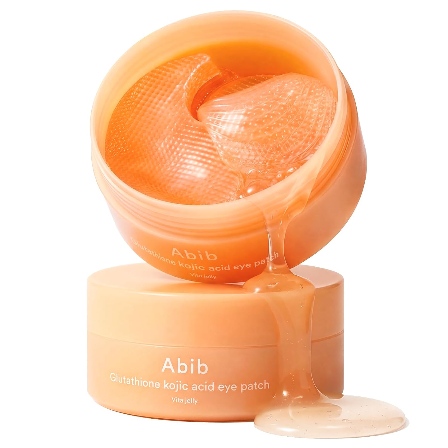 Glutathione Kojic Acid Eye Patches for Radiance Dark Circles & Dark Spots, with Tone-up Jelly, 60 Count, Korean Skin