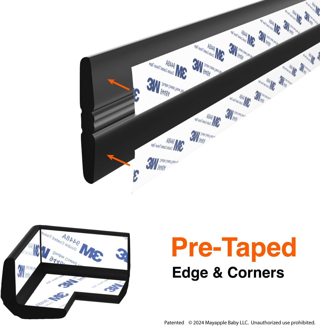 Furniture Edge Corner Protector, I-Shape 15ft Edge 4 Corners