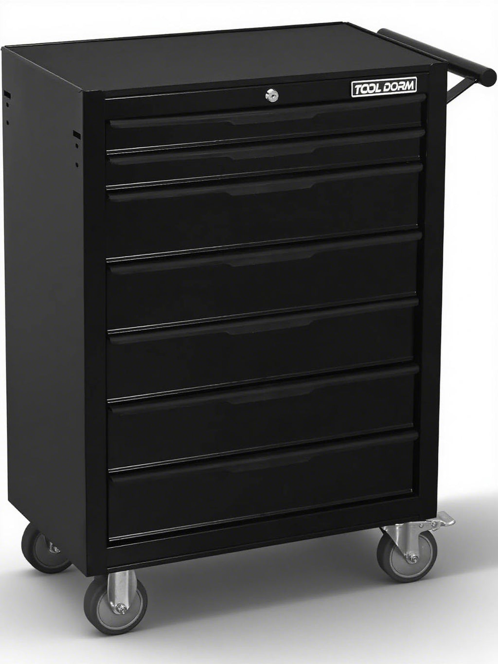 Rolling Tool Chest, 7-Drawer Small Tool Cabinet, Metal Tool Box with Wheels & Locking System, Ergonomic Push-Pull