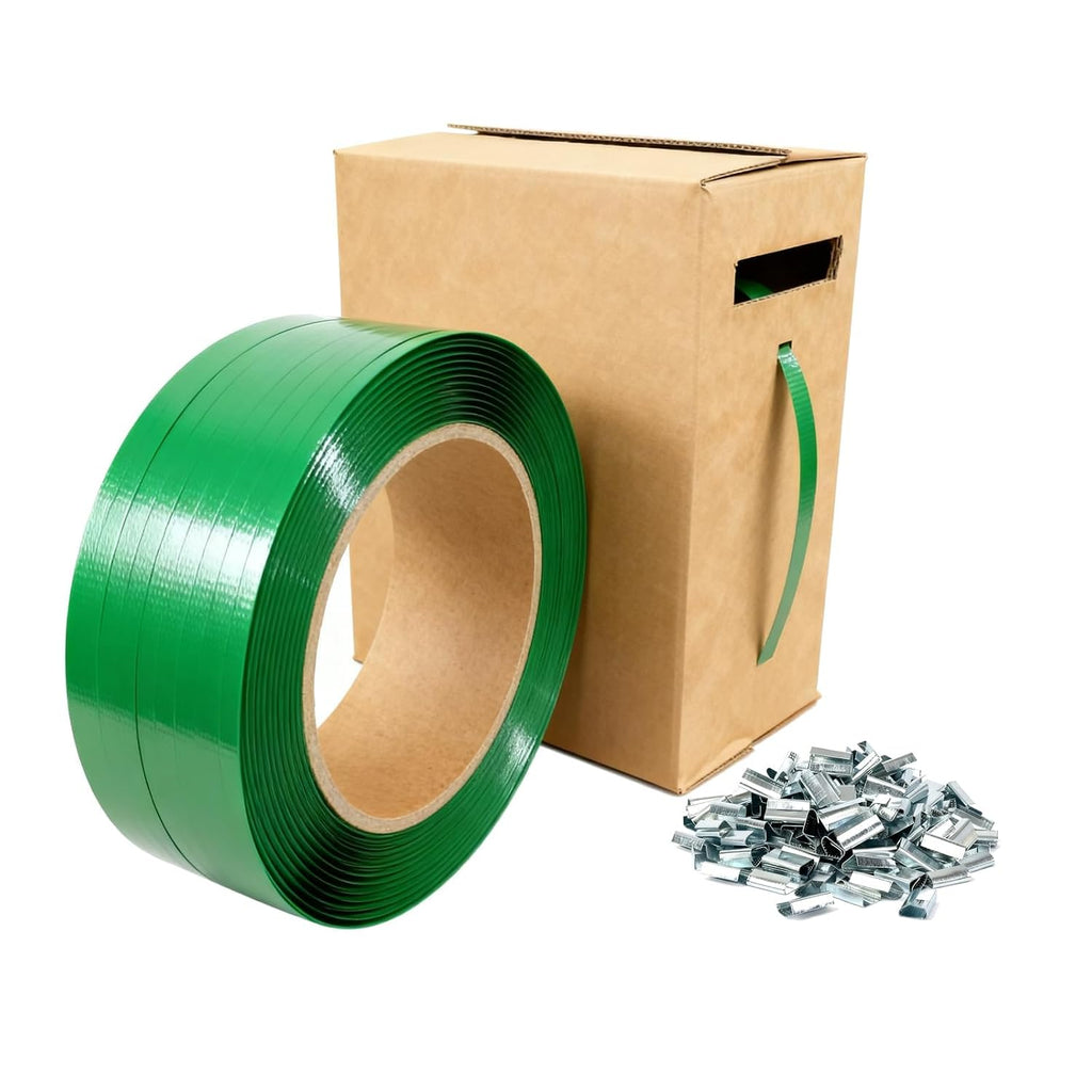 PET Packaging Banding Strapping Roll - 1017' x 5/8" Pallet Strap Coil