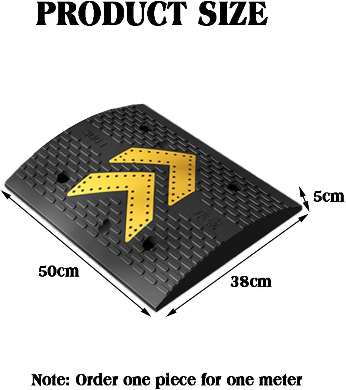 Rubber Speed Bump,2 Pack Vehicle Buffer Strip,Industry Rubber Curb,Wheel Stop Stoppers for Car,Truck,Trailer and