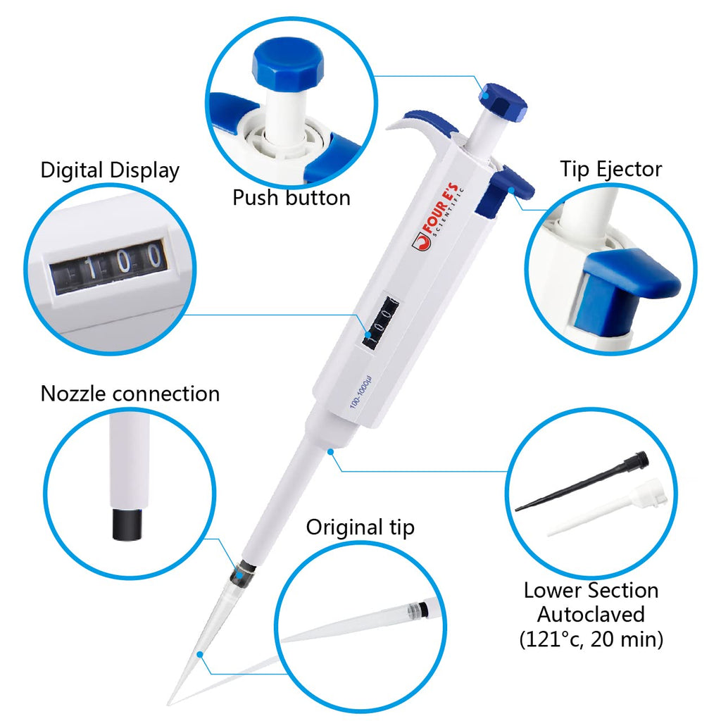 1mL Pipette, Adjustable Volume Micropipette