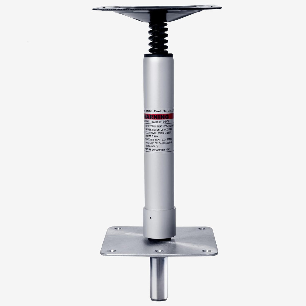 Boat Seat Pedestal Base Mount Kit,Package with 11″ Height Lock in 3/4" Boat Seat Pin Post & 7" x 7" Stainless Steel