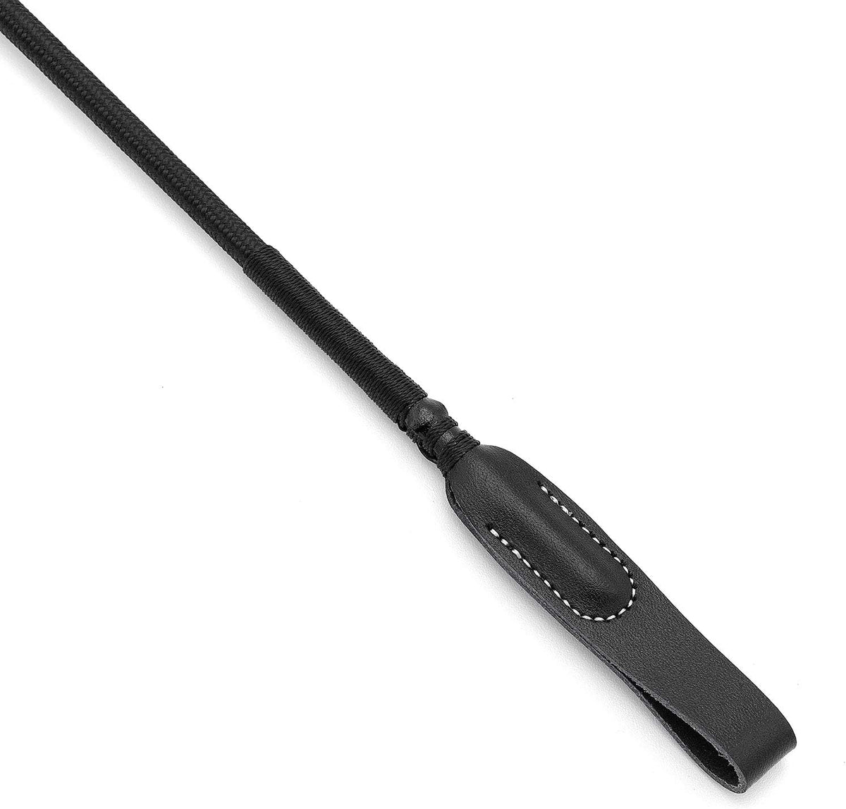 Equine Horse Riding Crop for Equestrian Training – Durable Fiberglass Shaft with Leather Slapper & Rubber Grip –