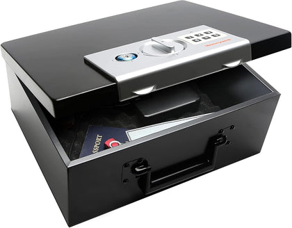 Hideable Small Safe Box - Fire Resistant Document Safety Box for Home - Steel Security Digital Code Lock for Personal