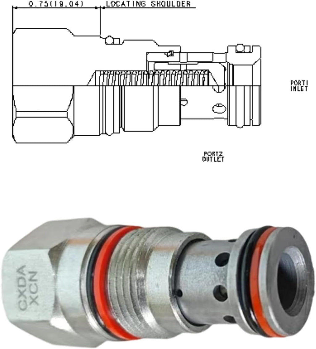 Check Valve CXDA-XCN CXDAXCN compatible with Sun Hydraulics