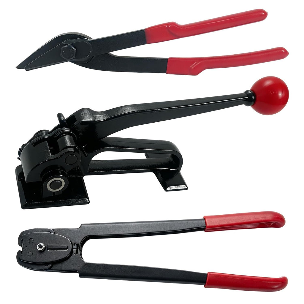 Banding Strapping Tool Kit 3in1 HD Steel 3/8"-3/4" Metal Straps