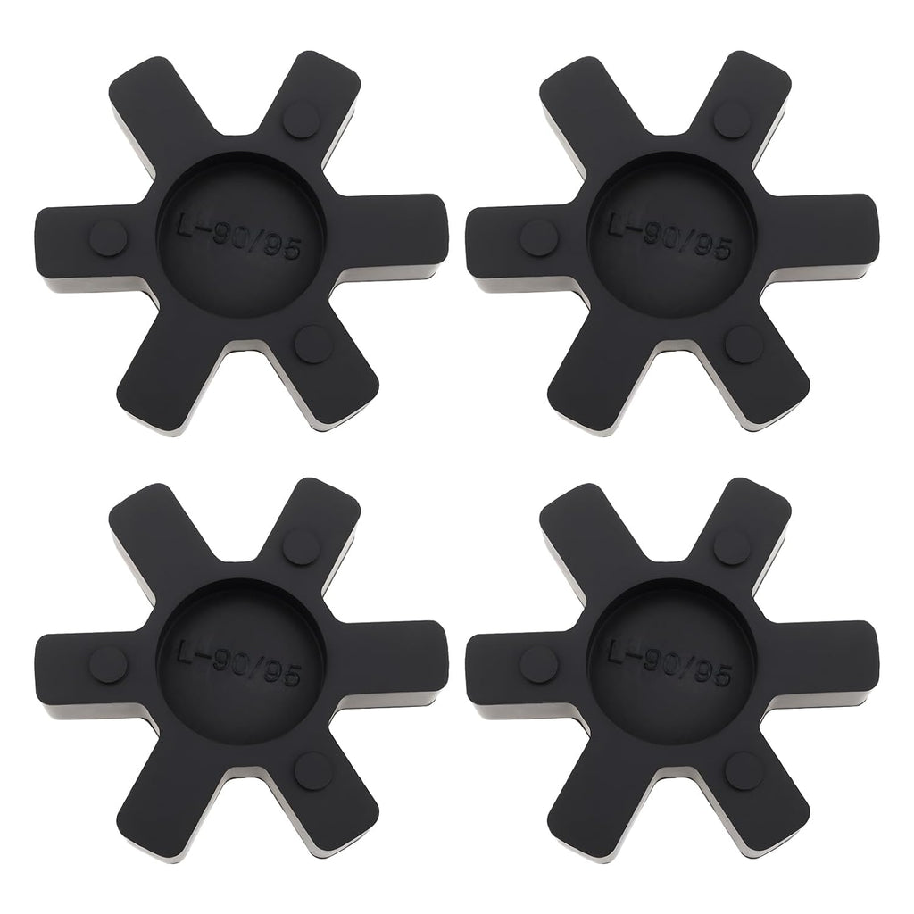 4PCS L095 Solid Jaw Coupling Elastomer Spider Insert NBR Rubber 53.5x12mm for Pumps Fans Motors