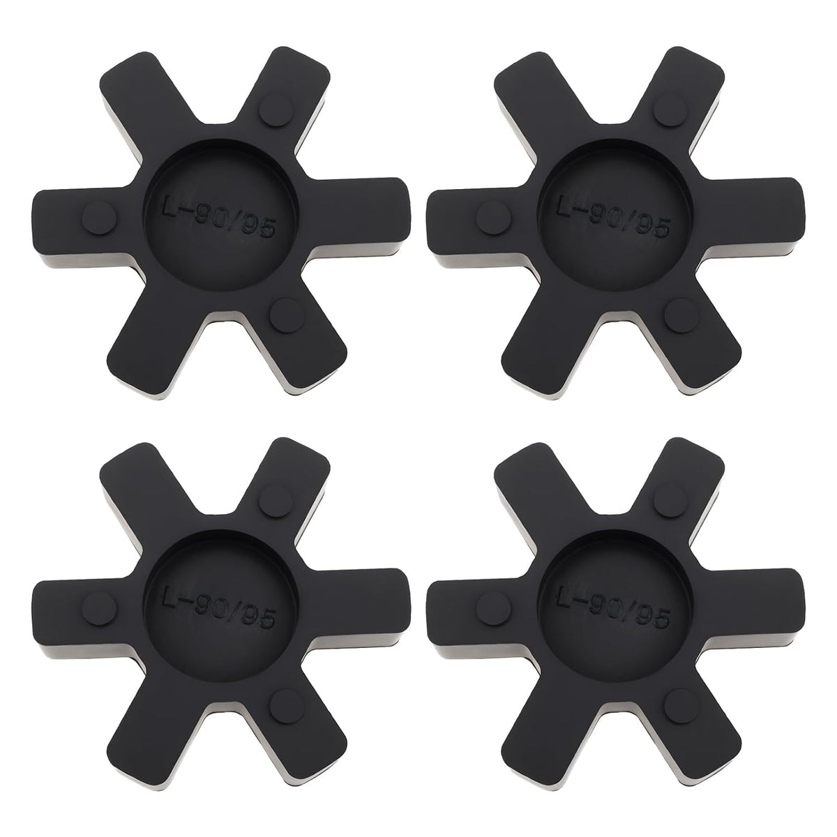 4PCS L095 Solid Jaw Coupling Elastomer Spider Insert NBR Rubber 53.5x12mm for Pumps Fans Motors