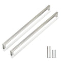 2 Pack 15 Inch Brushed Nickel Cabinet Pulls Square Drawer Handles