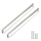 2 Pack 15 Inch Brushed Nickel Cabinet Pulls Square Drawer Handles