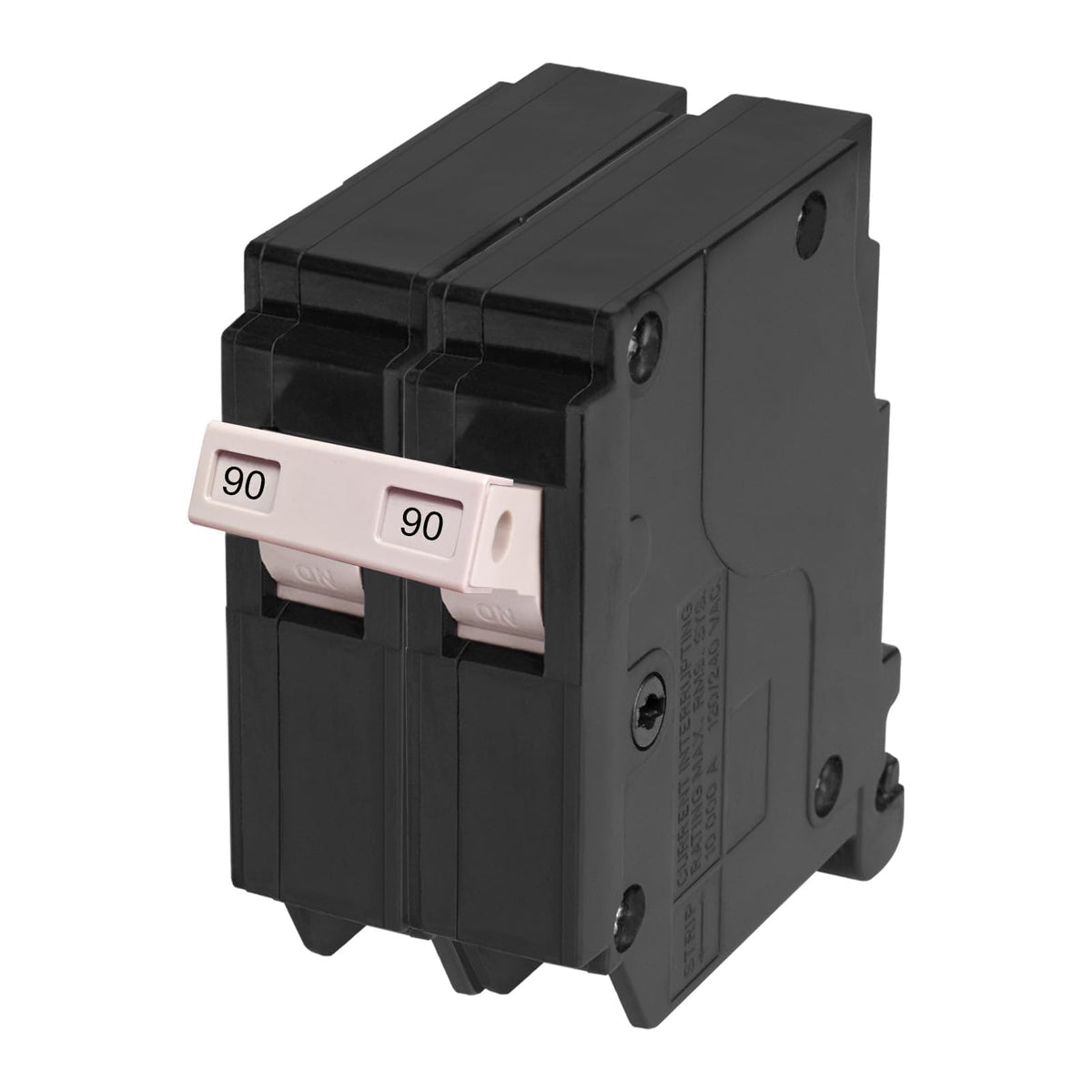 90 Amp 2-Pole Circuit Breaker, Type 3/4-Inch Plug-On Molded Case, 120/240V