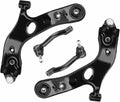 Front Lower Control Arms w/Ball Joints + Outer Tie Rod Ends Suspension Kits Replacement for 2006-2018 Toyota RAV4 (4pc)