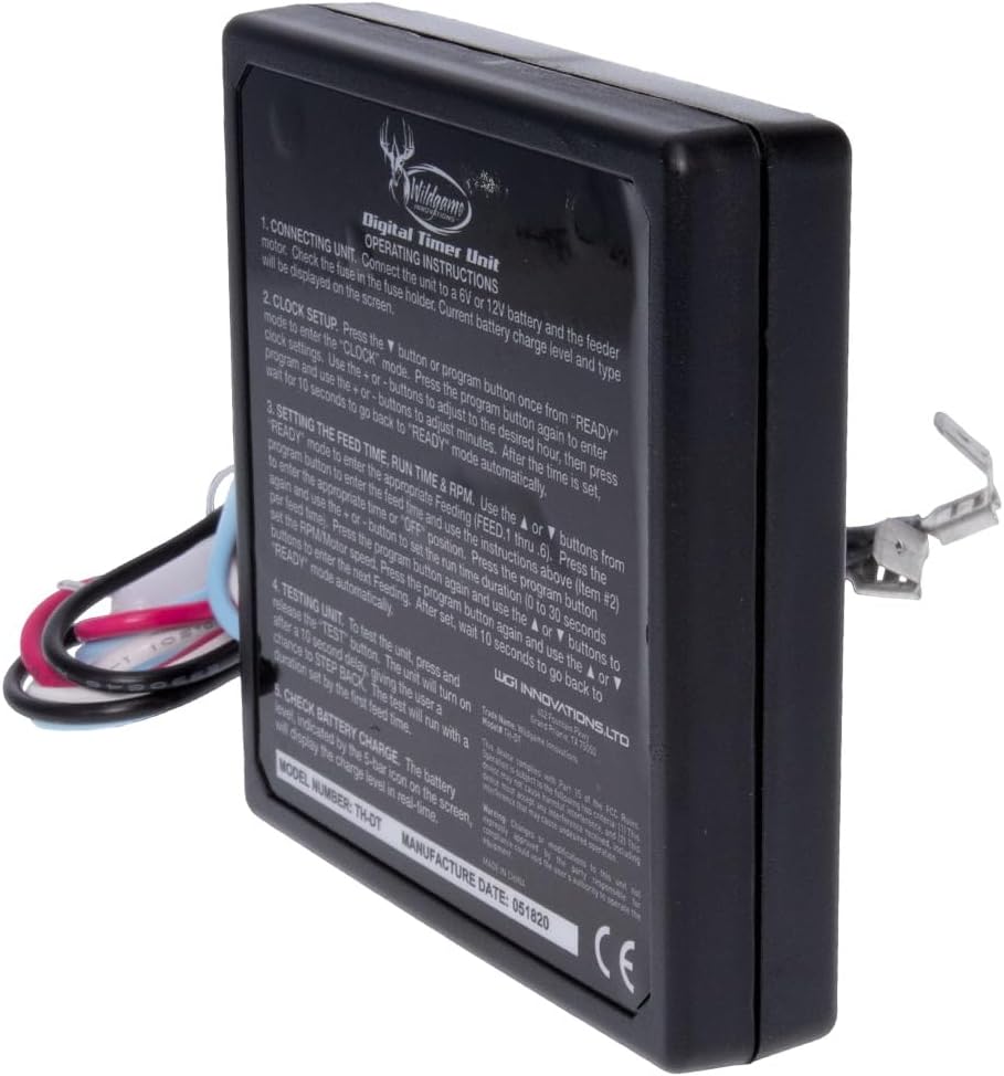 Trophy Hunter Digital Timer for Hunting Game Feeder | Durable Weather-Resistant 6V/12V Deer Feeder Timer with 1-6