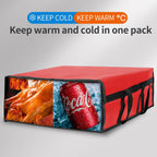 Pizza Bags for Delivery with 4 Cup Holder, 20" x20" x8", Red, 1-Pack