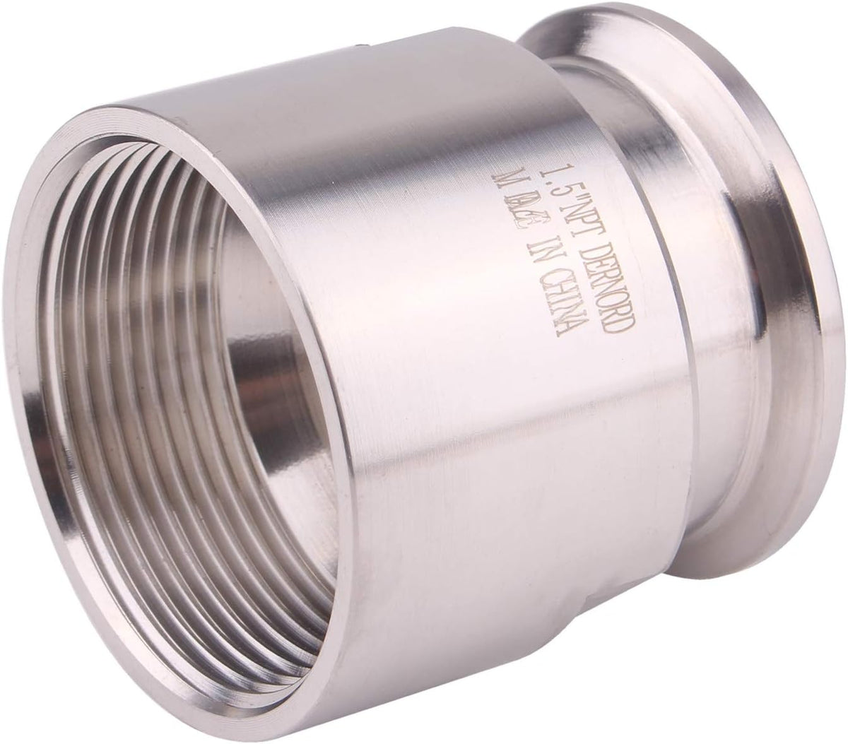 DERNORD 1.5'' Tri clamp Adapter to 1.5 inch FNPT Thread Ferrule Sanitary Pipe Fitting