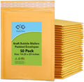 Kraft Bubble Mailers 14.25x20, Self Seal Padded Envelopes #7, 50 Pack Bulk